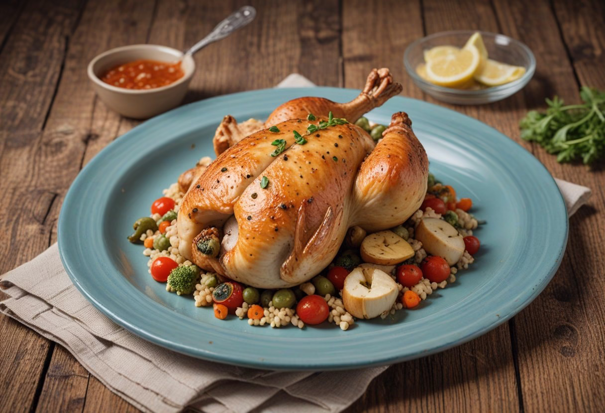 طرز تهیه مرغ شکم پر در قابلمه روی گاز با طعمی لذیذ و مجلسی